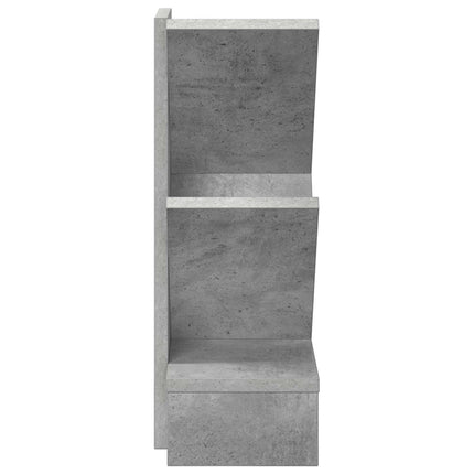 Trä Bokhylla 3-Tier 30 x 18 x 48 cm Konstruerat trä Betonggrå
