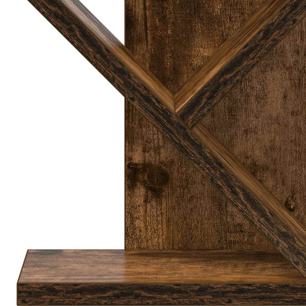 Trä Bokhylla 3-Tier 30 x 18 x 48 cm Konstruerat trä Rökt ek