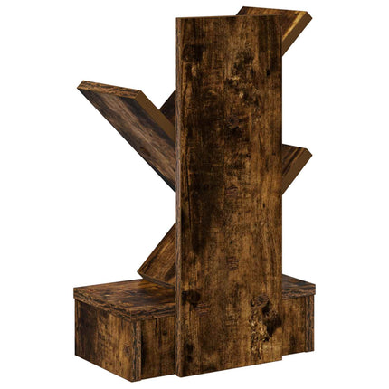 Trä Bokhylla 3-Tier 30 x 18 x 48 cm Konstruerat trä Rökt ek