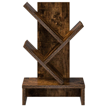 Trä Bokhylla 3-Tier 30 x 18 x 48 cm Konstruerat trä Rökt ek
