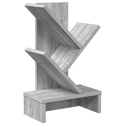 Trä Bokhylla 3-Tier 30 x 18 x 48 cm Konstruerat trä Grå Sonoma