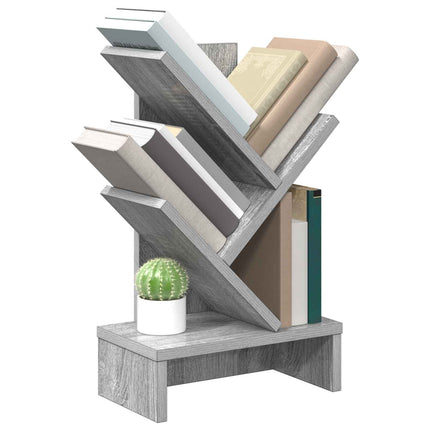 Trä Bokhylla 3-Tier 30 x 18 x 48 cm Konstruerat trä Grå Sonoma