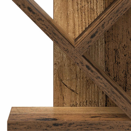 Trä Bokhylla 3-Tier 30 x 18 x 48 cm Konstruerat trä Gammalt trä