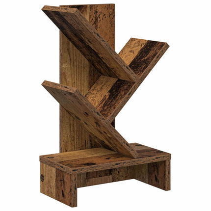 Trä Bokhylla 3-Tier 30 x 18 x 48 cm Konstruerat trä Gammalt trä