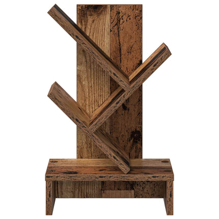 Trä Bokhylla 3-Tier 30 x 18 x 48 cm Konstruerat trä Gammalt trä