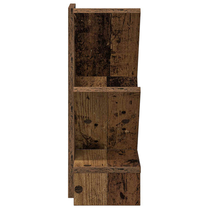 Trä Bokhylla 3-Tier 30 x 18 x 48 cm Konstruerat trä Gammalt trä
