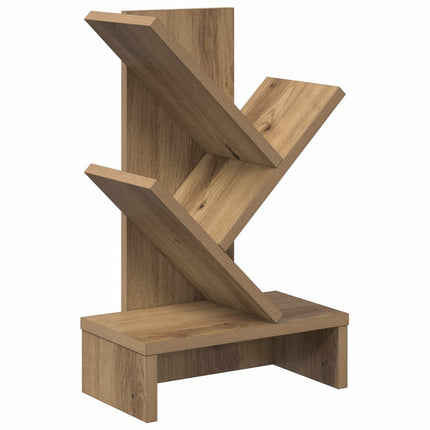 Trä Bokhylla 3-Tier 30 x 18 x 48 cm Konstruerat trä Artisan-ek