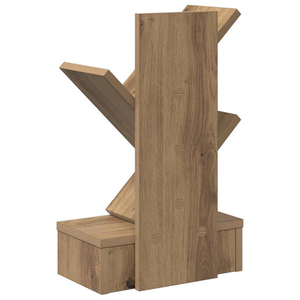 Trä Bokhylla 3-Tier 30 x 18 x 48 cm Konstruerat trä Artisan-ek