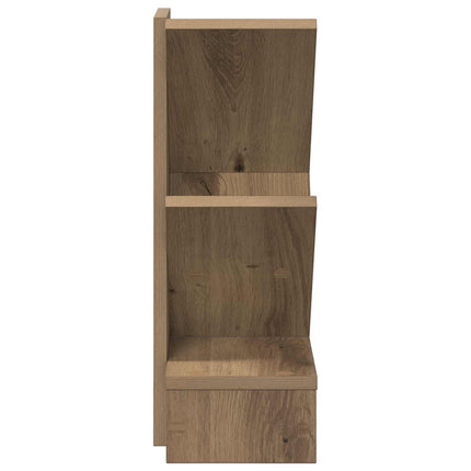 Trä Bokhylla 3-Tier 30 x 18 x 48 cm Konstruerat trä Artisan-ek