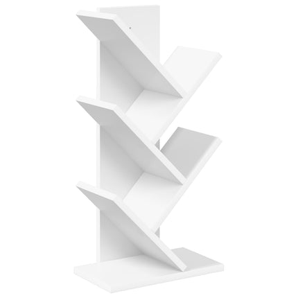 Trä Bokhylla 4-Plan 30 x 18 x 60 cm Konstruerat trä Vit