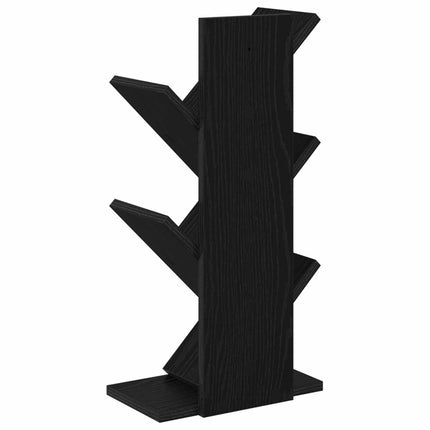 Trä Bokhylla 4-Plan 30 x 18 x 60 cm Konstruerat trä Svart ek