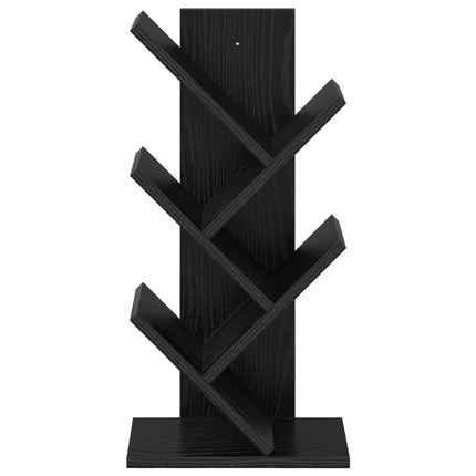 Trä Bokhylla 4-Plan 30 x 18 x 60 cm Konstruerat trä Svart ek