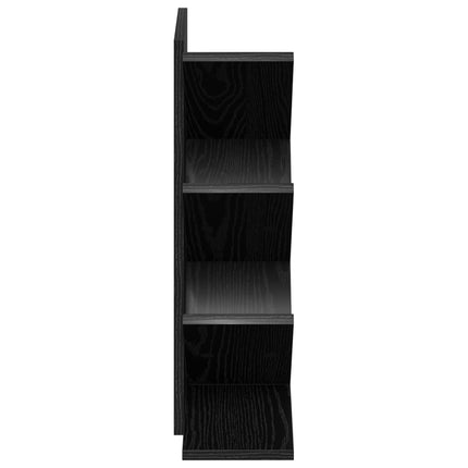 Trä Bokhylla 4-Plan 30 x 18 x 60 cm Konstruerat trä Svart ek