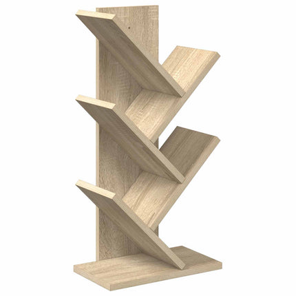 Trä Bokhylla 4-Plan 30 x 18 x 60 cm Konstruerat trä Sonoma-ek