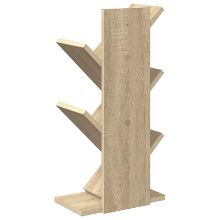 Trä Bokhylla 4-Plan 30 x 18 x 60 cm Konstruerat trä Sonoma-ek