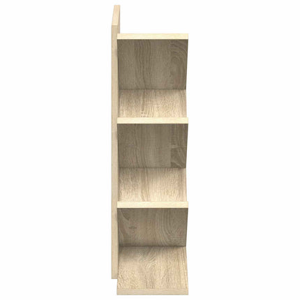Trä Bokhylla 4-Plan 30 x 18 x 60 cm Konstruerat trä Sonoma-ek
