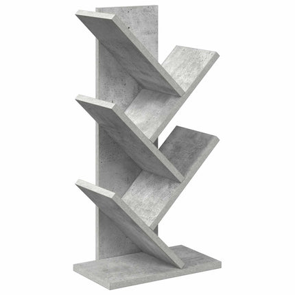 Trä Bokhylla 4-Tier 30 x 18 x 60 cm Konstruerat trä Betonggrå