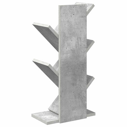 Trä Bokhylla 4-Tier 30 x 18 x 60 cm Konstruerat trä Betonggrå