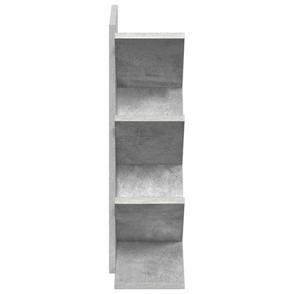 Trä Bokhylla 4-Tier 30 x 18 x 60 cm Konstruerat trä Betonggrå