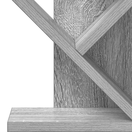 Trä Bokhylla 4-Tier 30 x 18 x 60 cm Konstruerat trä Grå Sonoma
