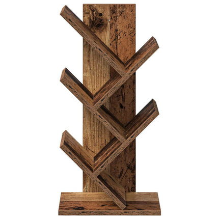 Trä Bokhylla 4-Tier 30 x 18 x 60 cm Konstruerat trä Gammalt trä