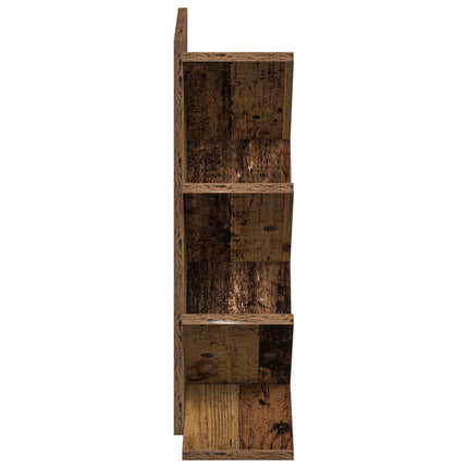 Trä Bokhylla 4-Tier 30 x 18 x 60 cm Konstruerat trä Gammalt trä