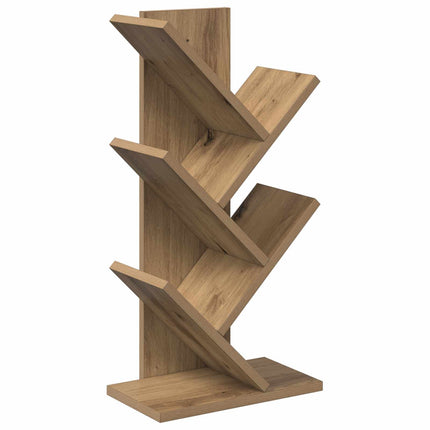 Trä Bokhylla 4-Tier 30 x 18 x 60 cm Konstruerat trä Artisan-ek