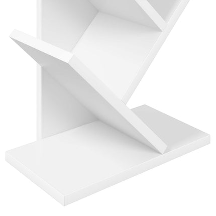 Trä Bokhylla 6-Plan 30 x 18 x 100 cm Konstruerat trä Vit