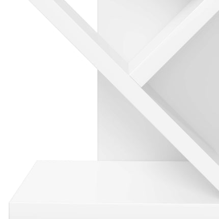 Trä Bokhylla 6-Plan 30 x 18 x 100 cm Konstruerat trä Vit