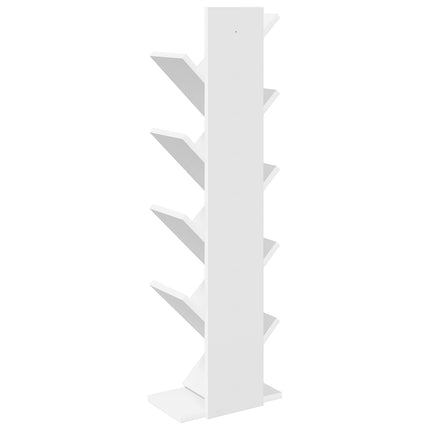 Trä Bokhylla 6-Plan 30 x 18 x 100 cm Konstruerat trä Vit