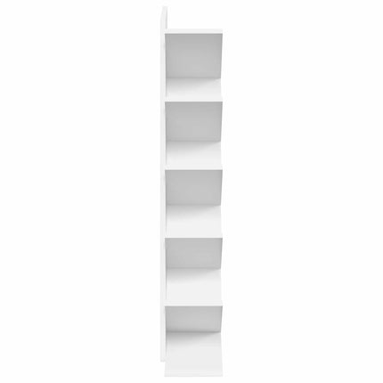 Trä Bokhylla 6-Plan 30 x 18 x 100 cm Konstruerat trä Vit