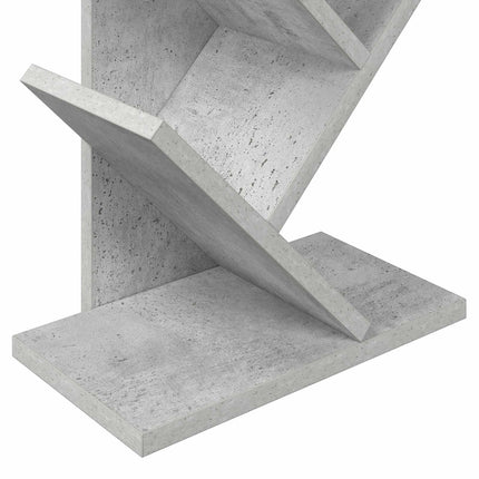 Trä Bokhylla 6-Tier 30 x 18 x 100 cm Konstruerat trä Betonggrå