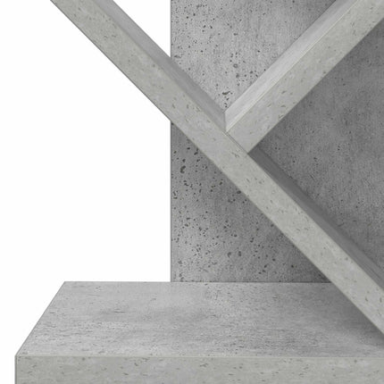 Trä Bokhylla 6-Tier 30 x 18 x 100 cm Konstruerat trä Betonggrå