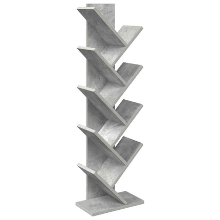 Trä Bokhylla 6-Tier 30 x 18 x 100 cm Konstruerat trä Betonggrå