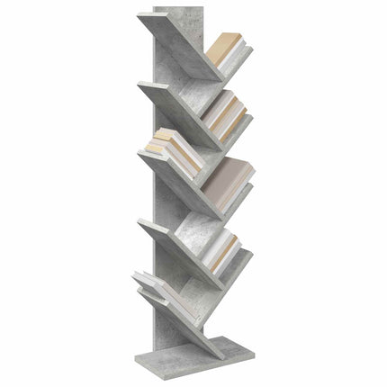 Trä Bokhylla 6-Tier 30 x 18 x 100 cm Konstruerat trä Betonggrå