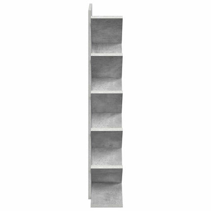 Trä Bokhylla 6-Tier 30 x 18 x 100 cm Konstruerat trä Betonggrå
