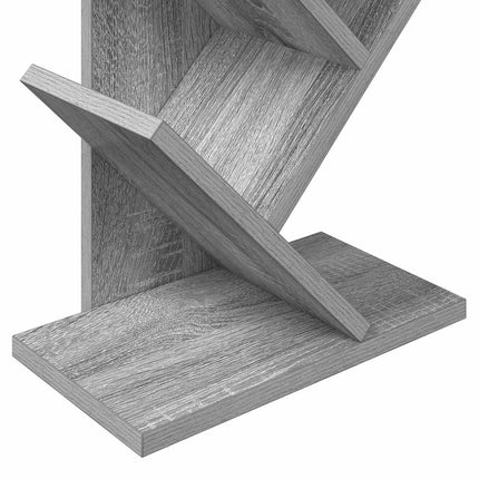 Trä Bokhylla 6-Plan 30 x 18 x 100 cm Konstruerat trä Grå Sonoma