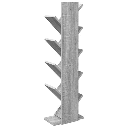 Trä Bokhylla 6-Plan 30 x 18 x 100 cm Konstruerat trä Grå Sonoma