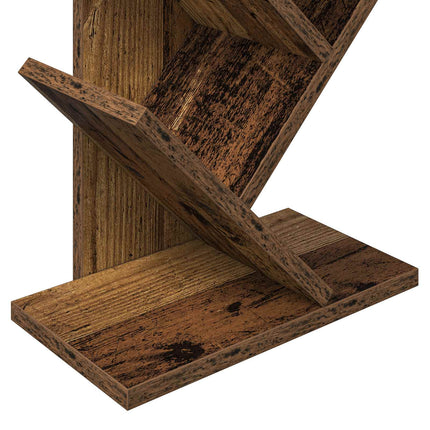 Trä Bokhylla 6-Hyllor 30 x 18 x 100 cm Konstruerat trä