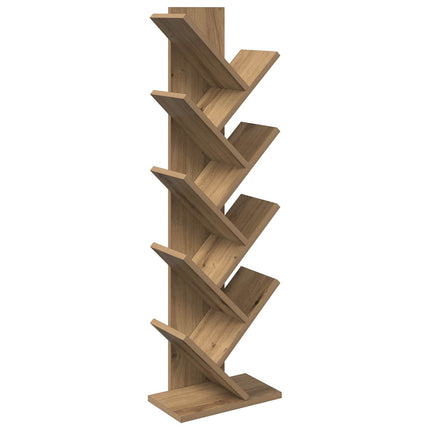 Trä Bokhylla 6-Plan 30 x 18 x 100 cm Konstruerat trä Artisan-ek