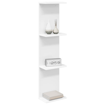 Vägg hylla Vit 25 x 15 x 100 cm Konstruerat trä