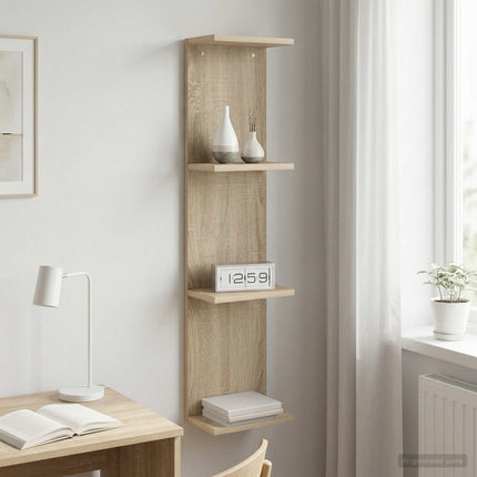 Vägg hylla Sonoma-ek 25 x 15 x 100 cm Konstruerat trä