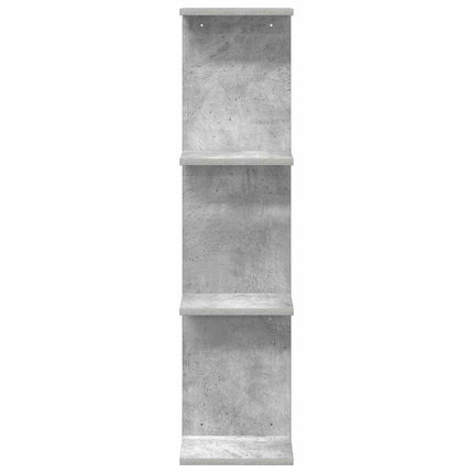 Vägg hylla Betonggrå 25 x 15 x 100 cm Konstruerat trä