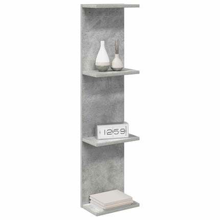 Vägg hylla Betonggrå 25 x 15 x 100 cm Konstruerat trä