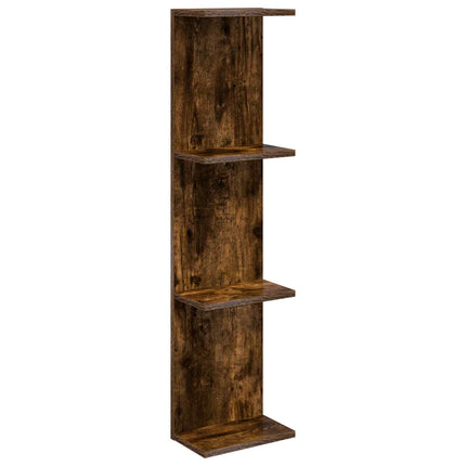 Vägg hylla Rökt ek 25 x 15 x 100 cm Konstruerat trä
