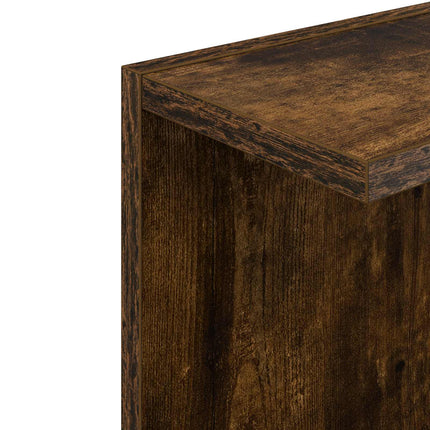 Vägg hylla 2 pcs Rökt ek 25 x 15 x 100 cm Konstruerat trä