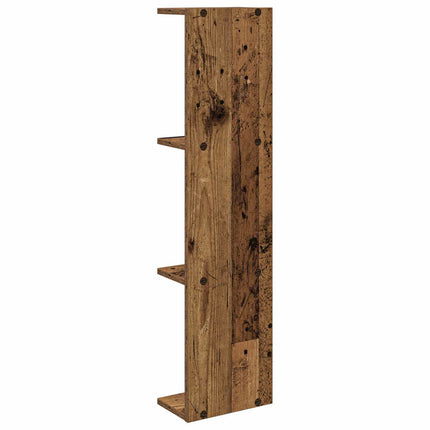 Vägg hylla 2 pcs Gammalt trä 25 x 15 x 100 cm Konstruerat trä