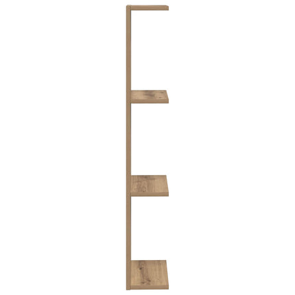 Vägg hylla 2 pcs Artisan-ek 25 x 15 x 100 cm Konstruerat trä