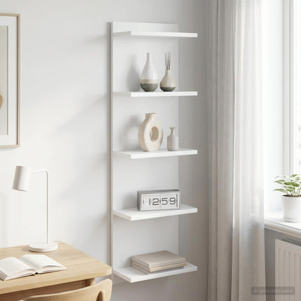 Vägg hylla Vit 30 x 15 x 100 cm Konstruerat trä