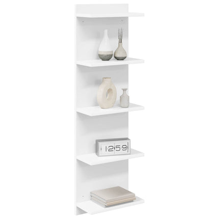 Vägg hylla Vit 30 x 15 x 100 cm Konstruerat trä